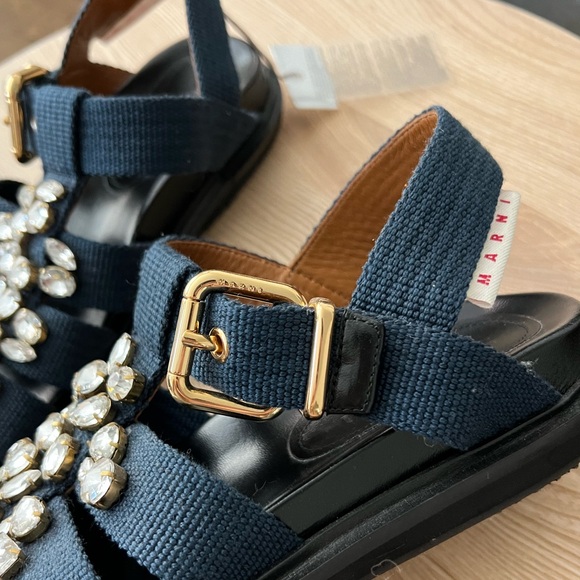 Marni Fussbett Crystal Embellished Fisherman Sandal (6US/36EU) - NEW - Picture 4 of 4
